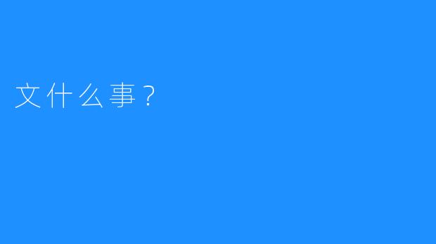 文什么事？